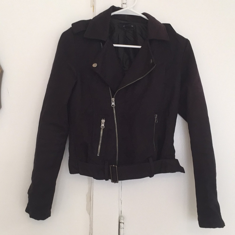 Motor cycle suede jacket